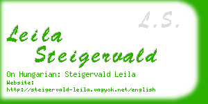 leila steigervald business card